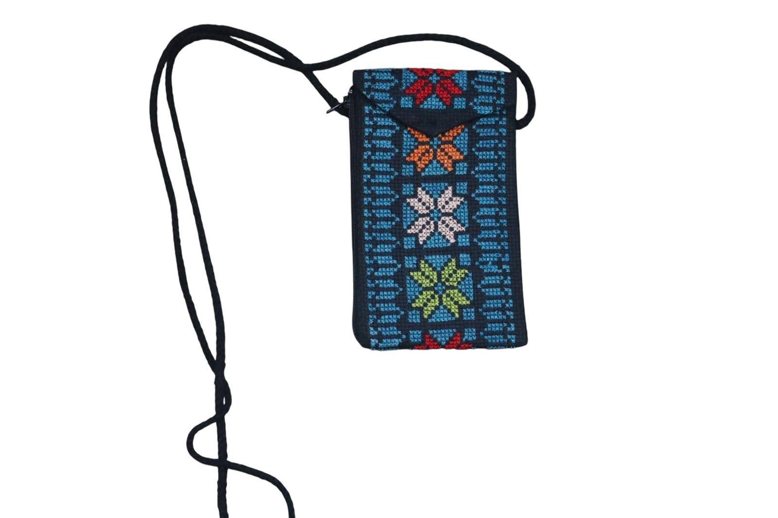 Embroidered Crossbody Phone Holder